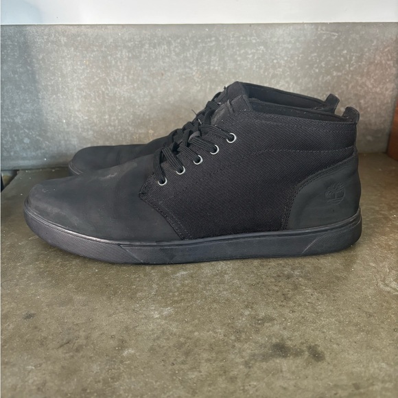 Black Timerlands Soft Suede And Fabric Men’s Shoe Size 11 Business / Casual - Picture 6 of 13